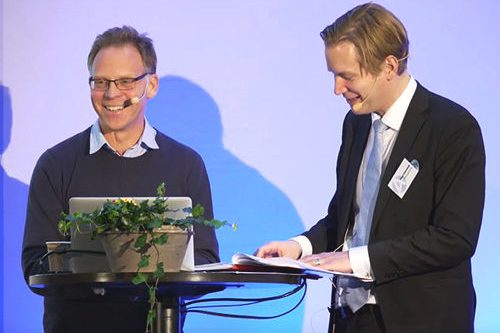 Two men from ChromoGenics are presenting at Aktiekvällen in Gothenburg.